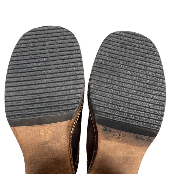 Vintage 90’s Women’s Candie’s Brown Leather Clogs Mules Size 6.5 M LIKE NEW! - Picture 9 of 14